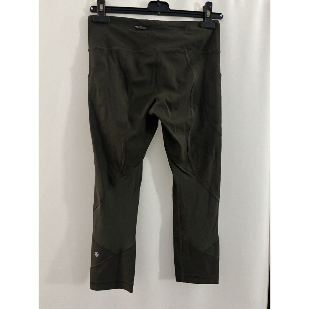 Lululemon Sz 6 Pace Rival 22” Crop Leggings Full-On Luxtreme Dark Olive